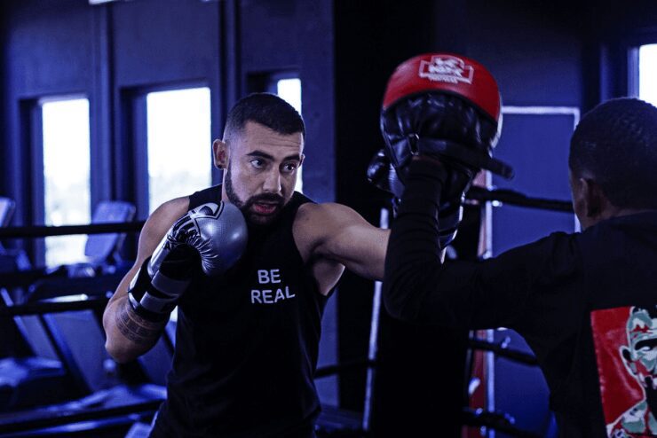 athlete at boxing gym in Johannesburg