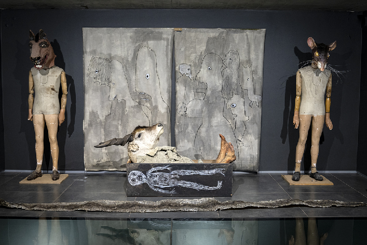 Installation for Roger Ballen's 'End of the game' exhibition this weekend in Joburg