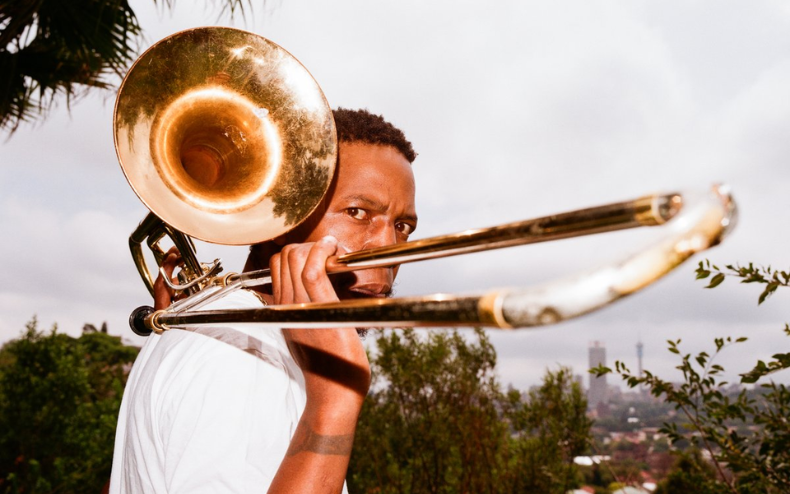 Malcolm Jiyane with a trombone - to do this weekend in Johannesburg