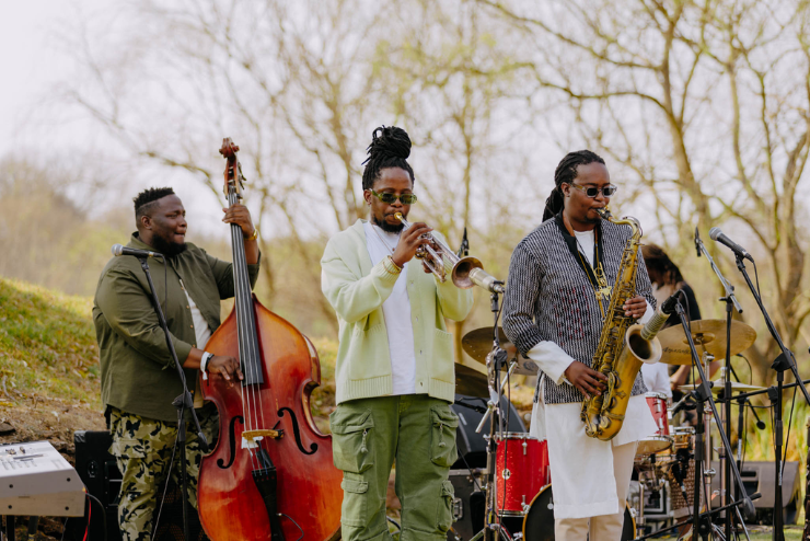 A band performing at Nirox Spring Jazz