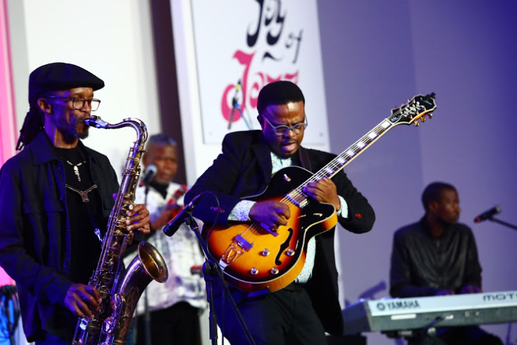 A jazz band on the Standard Bank Joy of jazz stage